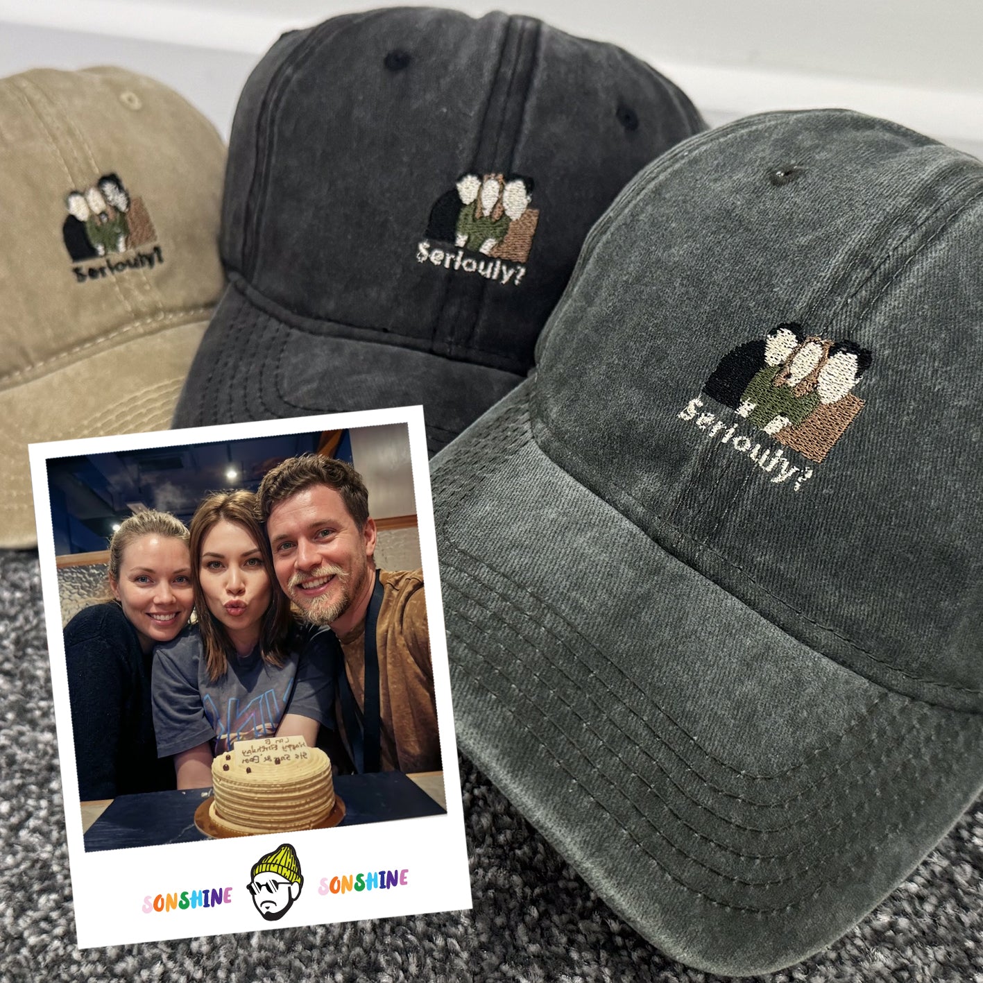 Custom Portrait Embroidered Cap